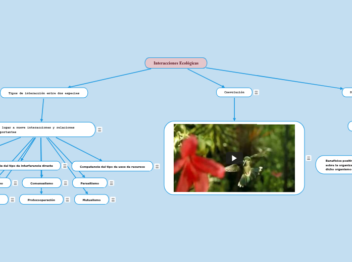 Interacciones Ecológicas Mind Map